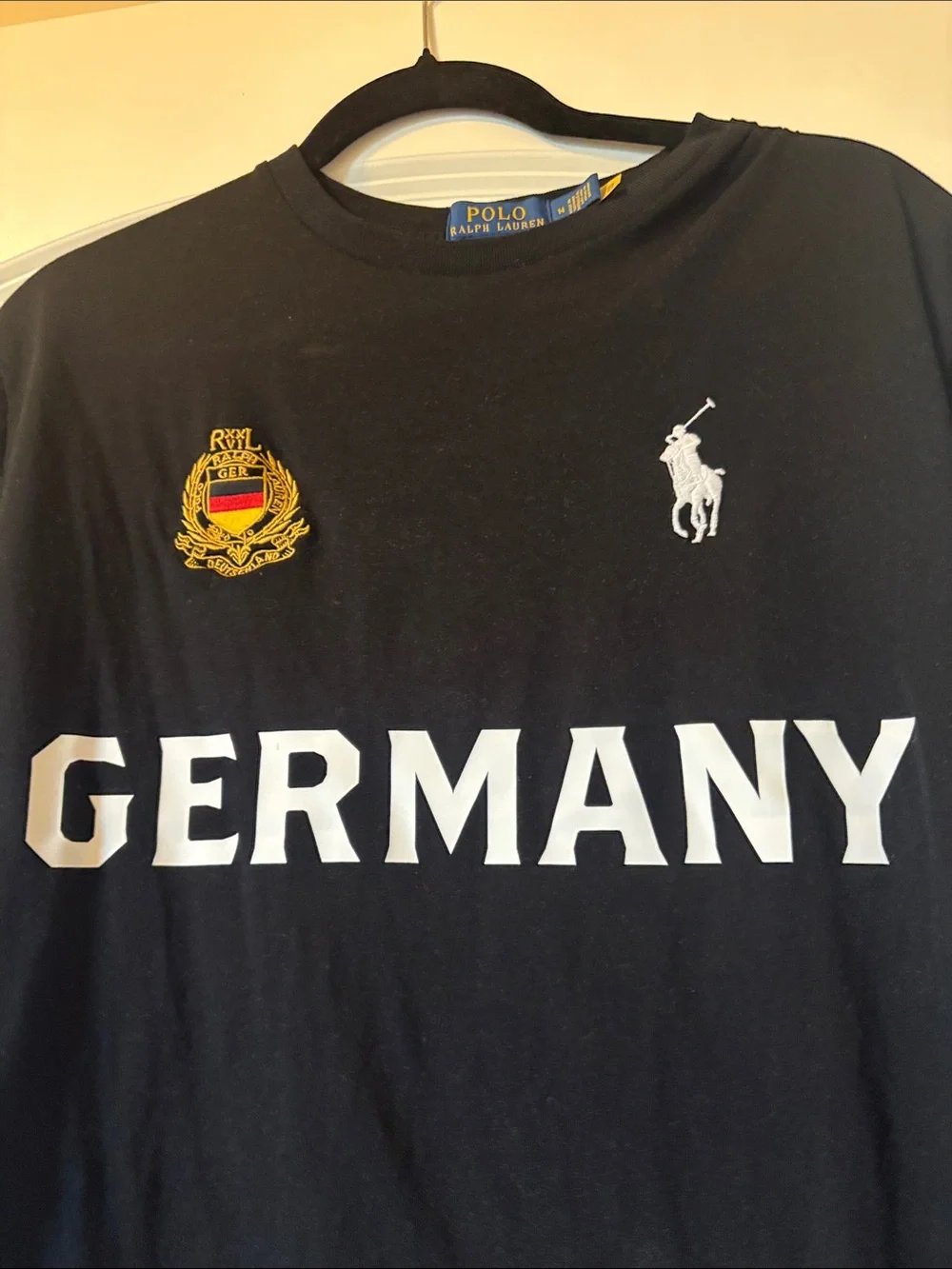 Polo by Ralph Lauren Black Germany Crest Logo Tee